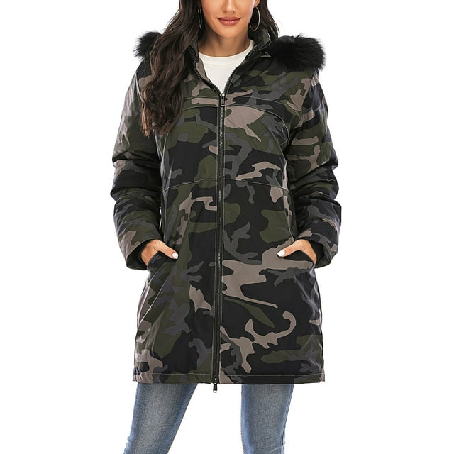 SAYFUT Women's Winter Puffer Coat Long Fashion Coats Plus Size Hooded Thickened Raincoat Outwear Overcoat Warm Waterproof Puffer Parka Jacket L-3XL