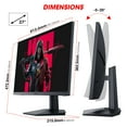 thumbnail image 5 of KOORUI 27" QHD IPS Gaming Monitor | Energy Efficient, 1ms, 180Hz, 2560*1440p HDMI & DP, Black, GN07, 5 of 10