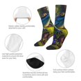 thumbnail image 3 of Fuzoiu Cute Blue Frog Print Athletic Crew Socks for Men & Women,Casual Crew Socks,Above Ankle Crew Socks for Business, Casual, 3 of 6