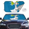 thumbnail image 2 of Uemuo Goose Holding an Umbrella Pattern Accordion Car Windshield Sun Shade, Foldable Reflective Sun Visor for Car, Reflector Windshield Sunshade-Medium, 2 of 7