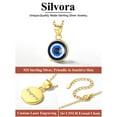 thumbnail image 6 of Silvora Gold Plated Evil Eye Necklaces 925 Sterling Silver Chain Blue Eye Pendant Necklace Lucky Protection Jewelry Gift for Women, 6 of 9