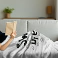 thumbnail image 3 of Saying Soft Flannel Fleece Throw Blanket, Retro Style Calligraphic Hand Drawn Lettering of Inspirational Phrase, Cozy Plush for Indoor and Outdoor Use, 50" x 60", Black and White, by Ambesonne, 3 of 5
