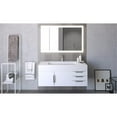 thumbnail image 6 of Nile 48" White Wood Floating Vanity with White Top and Chrome Trim, 6 of 8