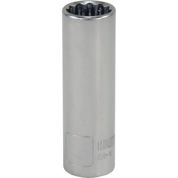 Klutch 3/8in.-Drive, 12-Point Deep Socket, SAE, 5/16in.