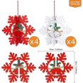 thumbnail image 2 of Piezas De Adornos De Árbol De Navidad De Madera, Decoración Colgante De Copo De Nieve 3D, Colgantes De Árbol De Navidad Para Decoraciones De Fiesta De Navidadblanco-rojo-- oso de fresa  Electrónica, 2 of 5