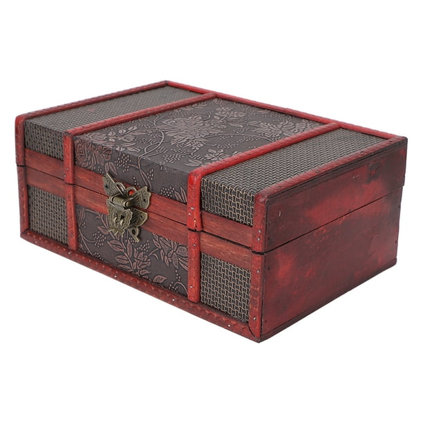 Caja De Almacenamiento De Madera, Pulida A Mano, Retro, Múltiples Funciones, Bisagra De Aleación, Regalo Perfecto, Caja Del Tesoro Pirata, Decorativa Para La Decoración Del ANGGREK Otros