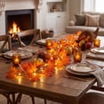 thumbnail image 6 of Suncoda 6.6 ft Garland with Lights, Maple Rattan Vines Fall Decor, Garland for Mantle Fireplace Tabletop Stair Thanksgiving Halloween Decorations, 6 of 6
