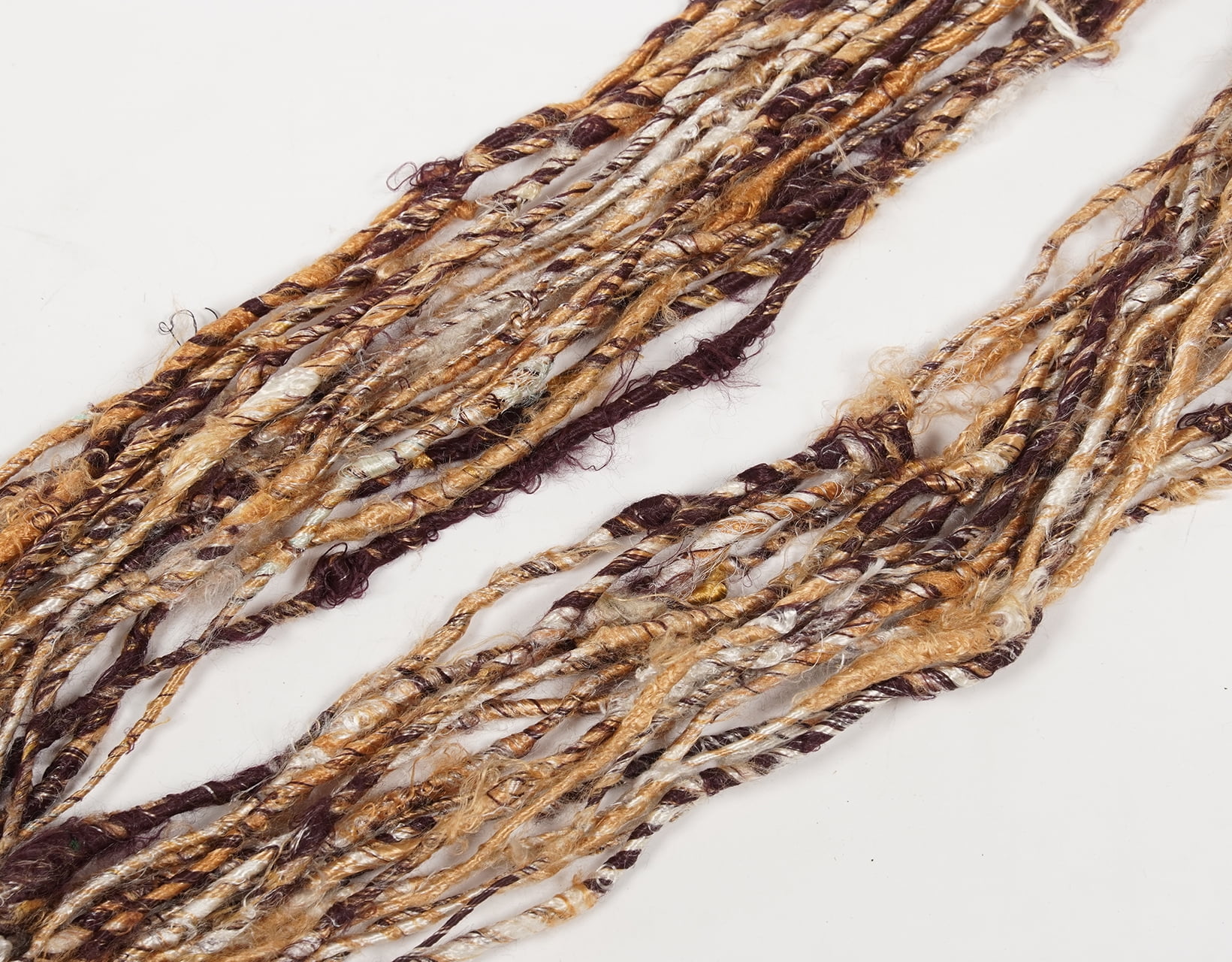 Vintageandyou 300g Recycled Banana Silk Yarn Skein - Pack of 3 | Natural Color Hand-Spun Viscose Banana Fiber Yarns for Knitting, Art Weaving & DIY Crafts - Soft Textured Yarn (Natural)