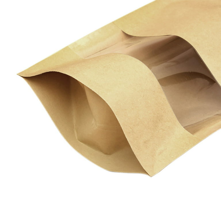 Chenozon Kraft Stand Up Pouches Bags (4.7 x 8 inches)