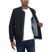 Nautica Men's Bomber Jacket – Windbreaker, Water-Resistant, Waterproof, Golf, Hiking, Boating, Casual Wear, Black Medium