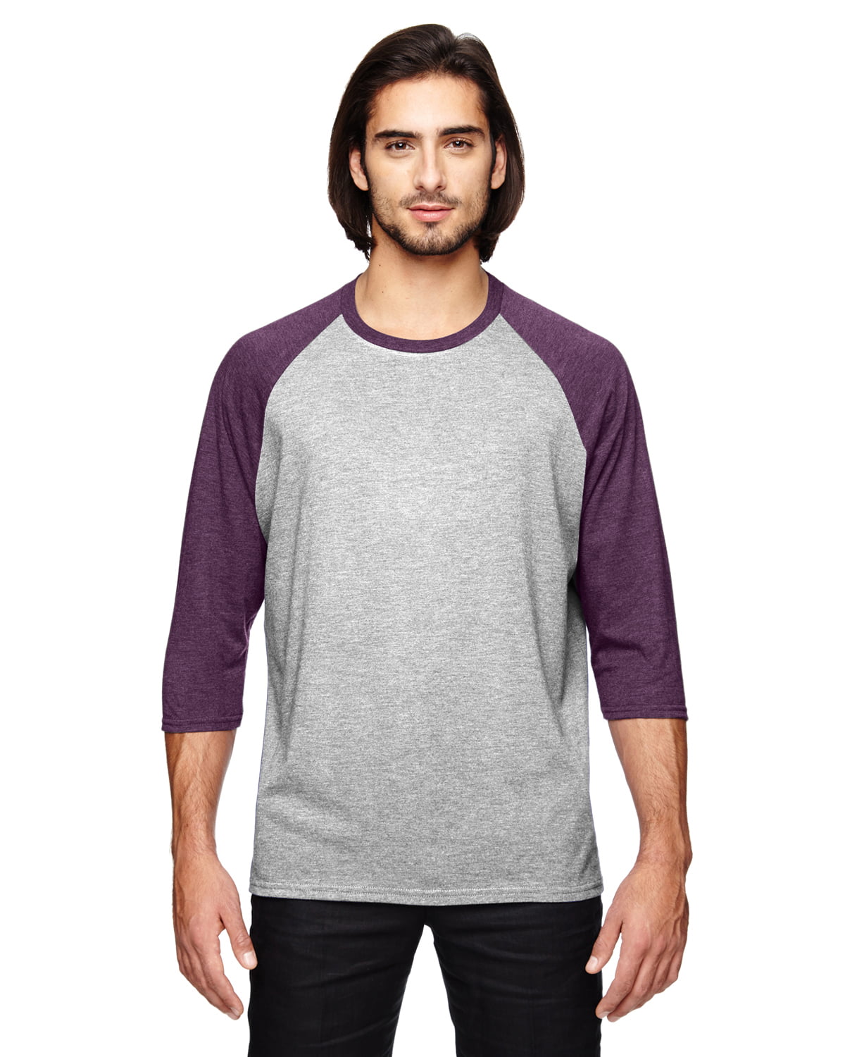 Anvil Unisex Two Tone Tri-Blend 3/4 Sleeve Raglan T-Shirt