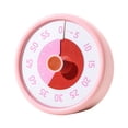 thumbnail image 3 of Temporizador visual de 60 minutos, temporizador de cocina, reloj mecánico de cuenta regresiva con timbre. rosa, 3 of 9