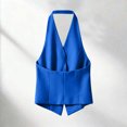 thumbnail image 5 of WLOMHUW Halter V-Neck Suit Vest for Women Single Breasted Tailored Waistcoat with Backless Blue S, 5 of 5