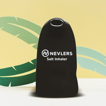 Nevlers Ceramic Salt Inhaler with Pure Himalayan Pink Salt | Asthma and Allergy Relief | Black