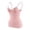 Pink, variant on Einccm Women's Built-in Bra No Wire Camisole Tank Top with Chest Pad, Solid Color Comfortable Pajama Top for Sleepwear Loungewear Casual Home Wear and Nightwear