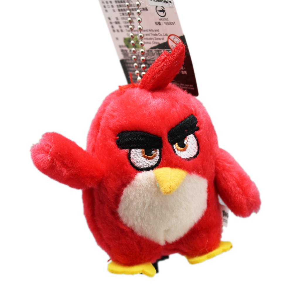 Rovio Angry Birds Red Bird Keychain Plush Toy