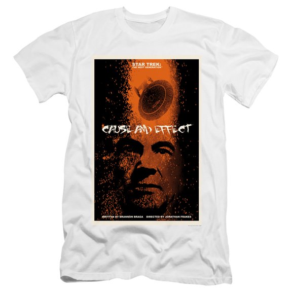 Star Trek Tng Season 5 Episode 18 Premium Canvas Adult Slim Fit 30/1 T-Shirt White