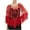 Red, variant on TIHLMK Women Shirts and Blouses Women's Casual Fashion Solid Long Sleeve Round-Neck Ruched Pullover Blouse Tops Gifts for Women