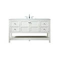 thumbnail image 3 of Elegant Decor Theo 60" Zinc Alloy MDF Single Bathroom Vanity in White, 3 of 7