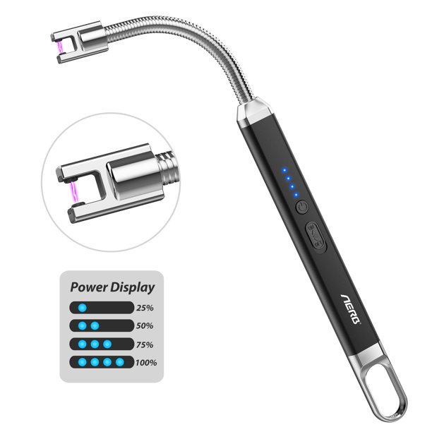 Risewill Piezo Lighter, Electronic Rechargeable Arc Lighter with LED