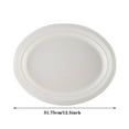 Kitchen Supplies Oval Paper Plates White 12 inch Large Paper Plates