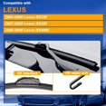 thumbnail image 2 of LAICAIW RAINTOK Windshield Wiper Blades Replacement for 2004 2005 2006 Lexus RX330 / 2007 2008 2009 Lexus RX350 / 2006 2007 2008 Lexus RX400h Front Rear Wipers Blade Set for My Car-26" 22" 14" (Pack, 2 of 6