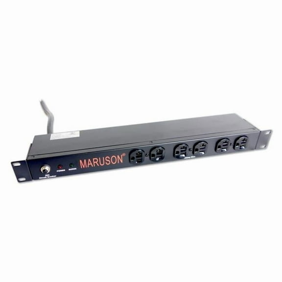 Maruson PDU-R2010MS PDU, 14 Outlets, 1U, 5-20P, 1050J Surge Protected