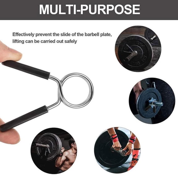 QHUDLV 2x25mm Barbell Dumbbell Spring Collar Clips Weight G0Q8JD76 Lifting Fitness