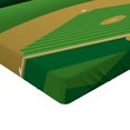 thumbnail image 2 of Ambesonne Sports Fitted Sheet, Cartoonish Field Stadium, Twin Size, Multicolor, 2 of 3