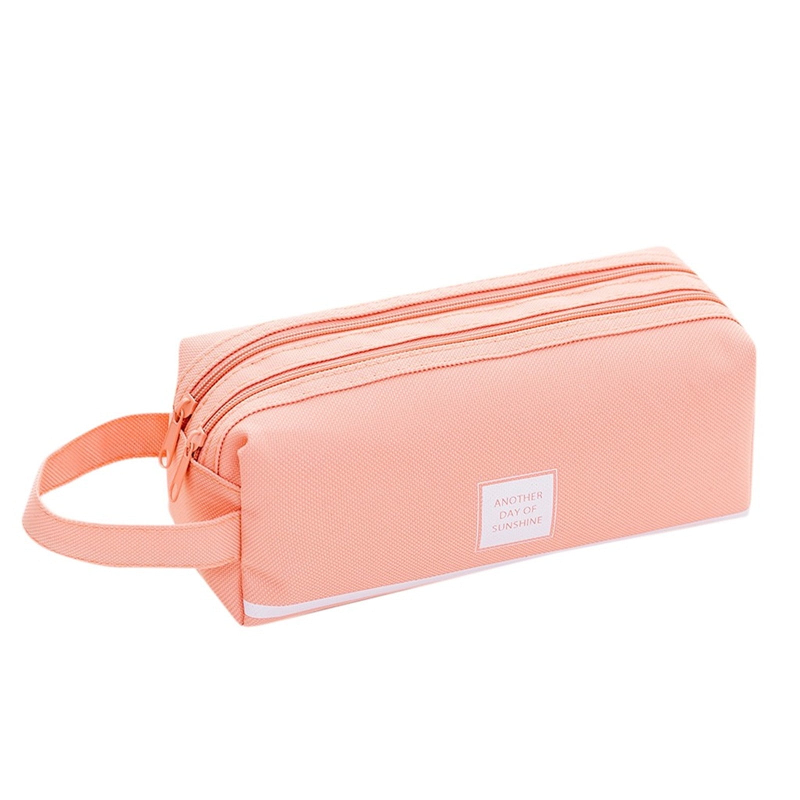 New Large Capacity Creative Handle Double Pencil Case Simp Stationery Bag 