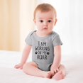 thumbnail image 2 of I Am Working on My Roar - Baby Clothes - Funny Newborn Bodysuit Outfits for Boys And Girls Gray-style-1 9months, 2 of 7