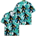 thumbnail image 2 of Funny Bigfoot Hawaiian Shirts for Men, Tropical Sasquatch Short Sleeve Button Down Hawaiian Shirt 11, 2 of 7