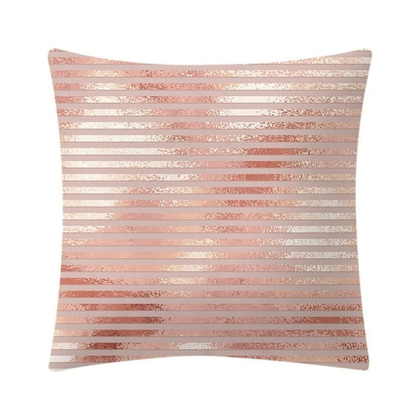 XWSHYW Almohadas y Fundas Funda de Cojín de Oro Rosa, Funda de Almohada, Decoración Del Hogar