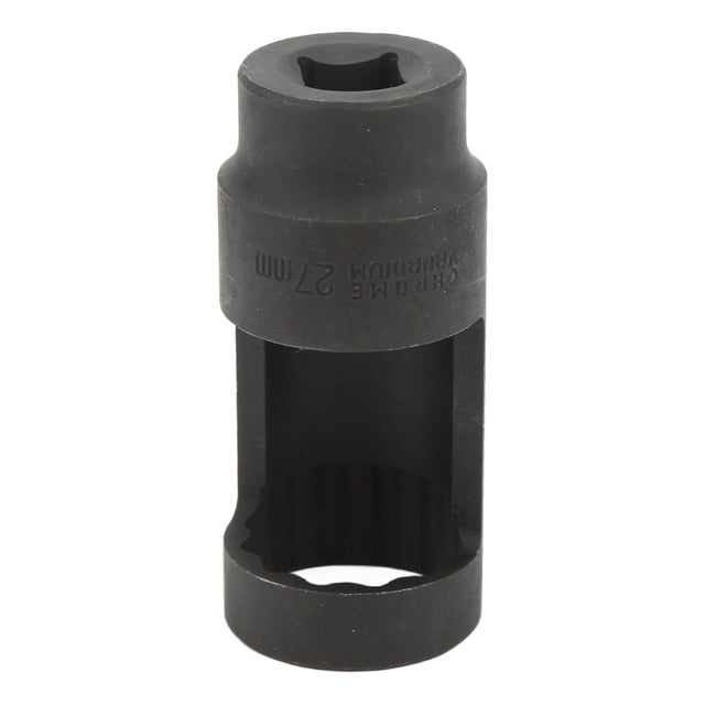 1/2in Drive Socket, Vanadium Steel 27mm Manganese Phosphate Coating Diesel Injection Removal Tool For Cars