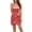 Red, variant on Lovzfmll Women's V-Neck Spaghetti Strap Mini Dress with Asymmetric Side Bow Tie, Ditsy Polka Dot Print, Relaxed Fit Summer Casual Dress