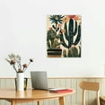 thumbnail image 3 of PRATYUS  Framed Canvas Wall Art Desert Oasis Mexican Cacti and Succulents Vintage Illustration Relax/Calm Warm Artwork, 3 of 5