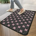 thumbnail image 4 of Black Cartoon Pink Winged Unicorn Pattern Door Rugs,Washable Non Slip Door Mats Indoor,Decorative Door Mats,Entry Mat Indoor for Entrance,Bedroom,Kitchen,Bathroom,30"x17", 4 of 6