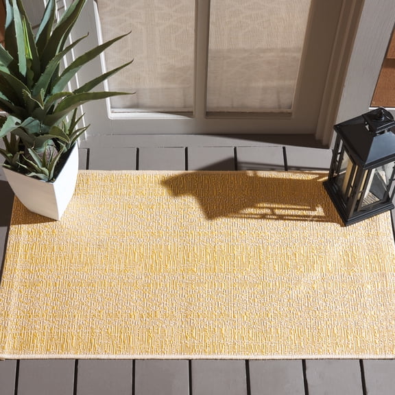 Safavieh Courtyard Adam Striped Indoor/Outdoor Area Rug, Beige/Gold, 2' x 3'7"