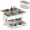 thumbnail image 1 of HOMCOM Lift Top Coffee Table, Center Table with Hidden Compartments, Grey, 1 of 10