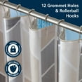 thumbnail image 4 of Mainstays 14 Piece Fabric Shower Curtain Set, PEVA Liner & Hooks, Natural Geometric 72" x 72", 4 of 11