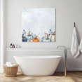 thumbnail image 5 of Wall Art Prints, Blue Pumpkins Fall Framed Canvas Prints for Bedroom Living Room Bathroom Office, Coastal Thanksgiving Summer Botanical Gallery Wrap Wall Art Poster for Gifts Home Decor 20"x20", 5 of 9