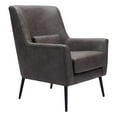 thumbnail image 4 of Ontario Accent Chair Vintage Black Accent Chair, Modern Style, Plush and durable faux leather fabric, Plywood, Indoor Living, 4 of 11