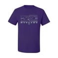thumbnail image 2 of Wild Bobby, Vintage Ford Mustang Silver Honeycomb Grill Distressed, Cars and Trucks, Men Graphic Tee, Purple, 5X-Large, 2 of 4