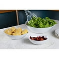 thumbnail image 2 of 12 Piece - Crown Display Large White Disposable Plastic Serving Bowls (112oz) - With 4 Clear Disposable Plastic Deluxe Salad Spoons & forks, 2 of 10