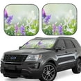 thumbnail image 1 of Saiise Purple Butterfly On Wild for Foldable Car Sun Shades (2-Pack) Offer Sun Protection with an Easy-fold Design for Convenient Windshield Shading-Small, 1 of 6