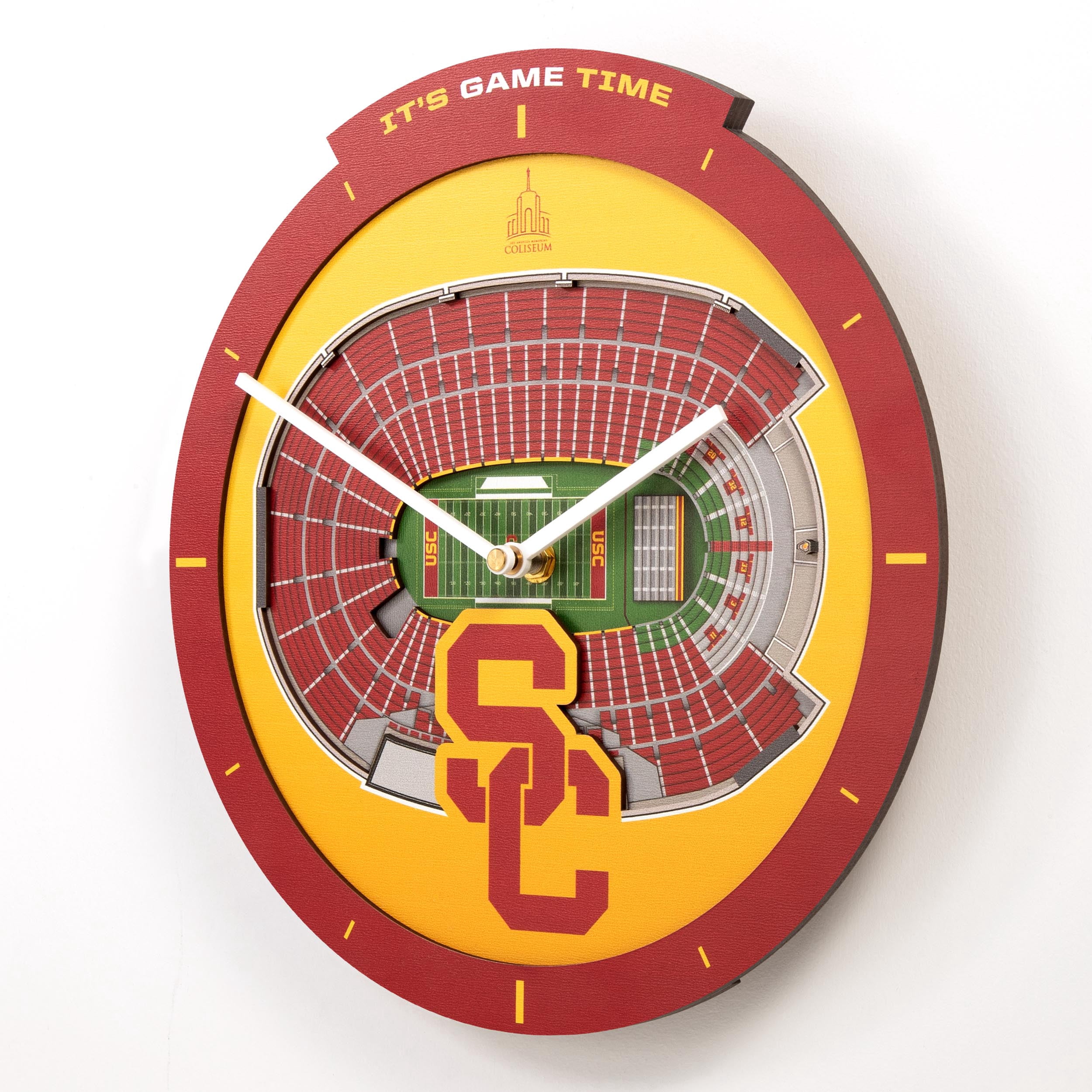 YouTheFan NCAA USC Trojans Stadiumview 3D Wall Clock