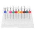 thumbnail image 1 of Lot de 10 micro-embouts hélicoïdaux en alliage de tungstène et acier pour circuits imprimés, outil de perçage manuel de 0,1 à 1 mm, 1 of 4