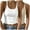 05-White, variant on 2 PC Womens Camisole Tank Tops Trendy Knit Tshirt Crew Neck Crop Tops Summer Ribbed Tops Basic Fitted Shirt