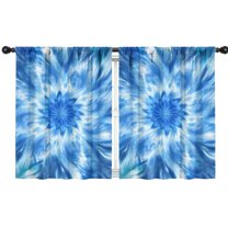 Blackout Kids Curtains,Blue Burst Pattern Childrens Insulated Curtains Set Of 2,Bedroom Essentials,Toddler Room Decor 42"x54"