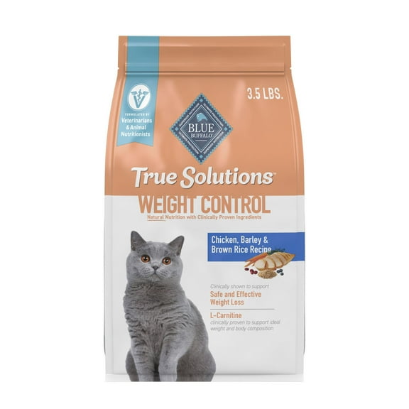 Blue Buffalo True Solutions Weight Control Natural Dry Cat Food, Chicken, 3.5-lb. Bag